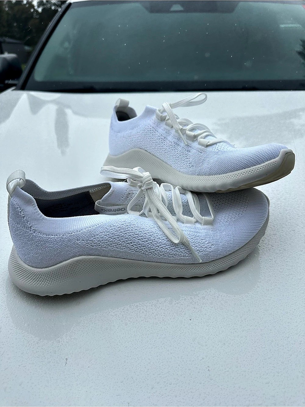 aetrex Amanda Knit Sneaker White Sneakers